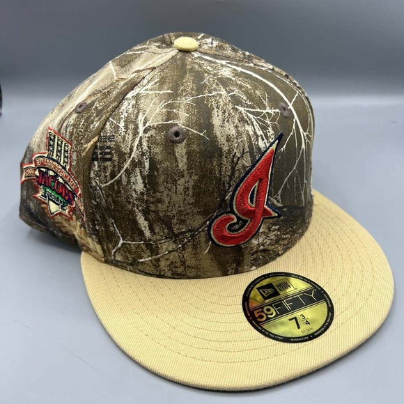 Cleveland Indians Guardians Hat Men 7 3/4 Realtree 59Fifty Cleveland Indians Guardians Hat Men 7 3/4 Realtree 59Fifty
